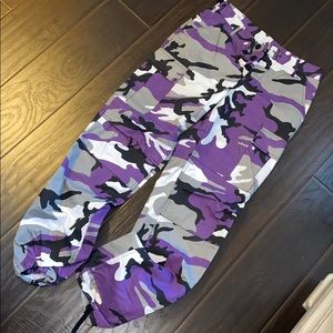 Purple Camo Cargo Pants